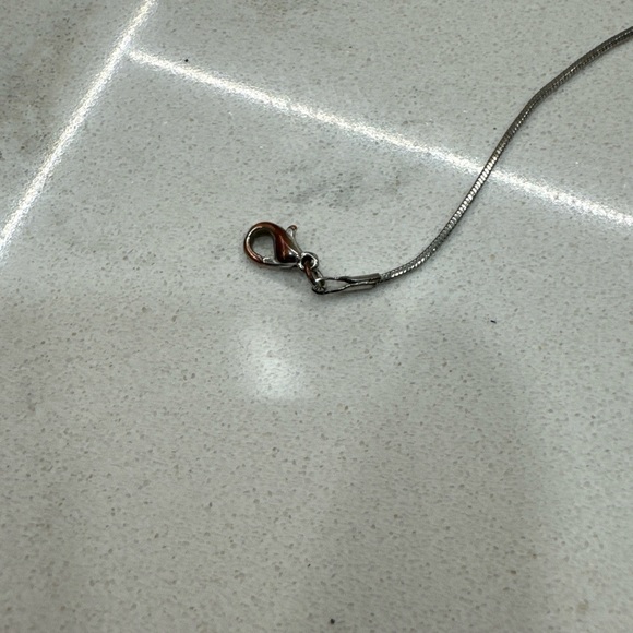 Mixed Metal Butterfly Pendant 2” On Chain - Picture 7 of 7